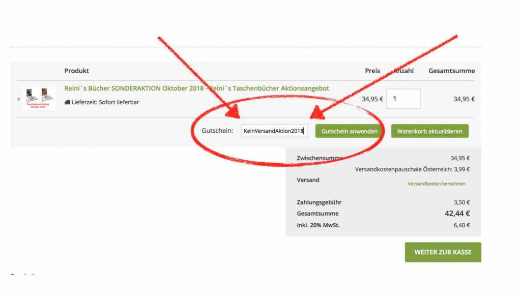 Gutschein Versandkostenfrei Reini Rossmann Survival Shop